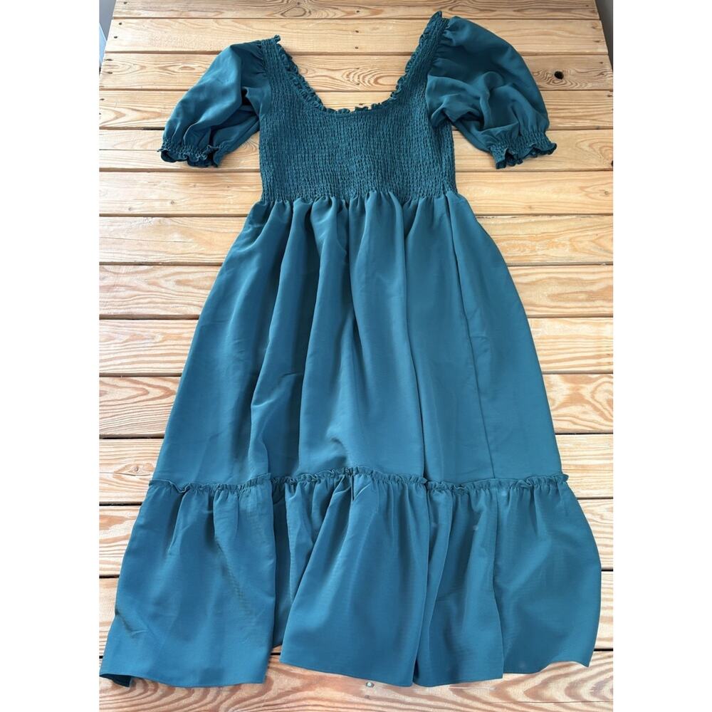 Hill House Home NWT Women’s Louisa Nap Dress Size M Green P9 - Picture 2 of 8